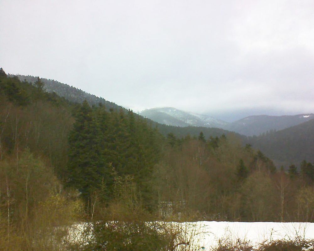 Le petit ballon vu depuis le Domaine Langmatt à Murbach le 15.03.2021 à 12:00 Le petit ballon (Alsace, Vosges) le 15.03.2021 à 12:00