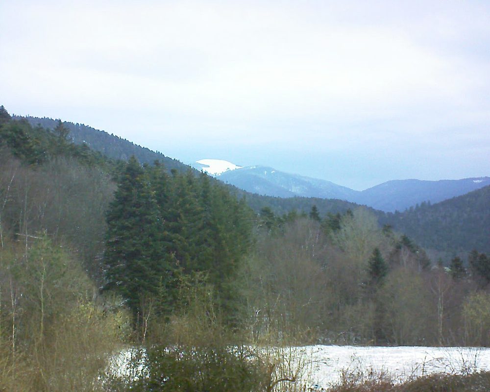 Le petit ballon vu depuis le Domaine Langmatt à Murbach le 19.03.2021 à 07:45 Le petit ballon (Alsace, Vosges) le 19.03.2021 à 07:45