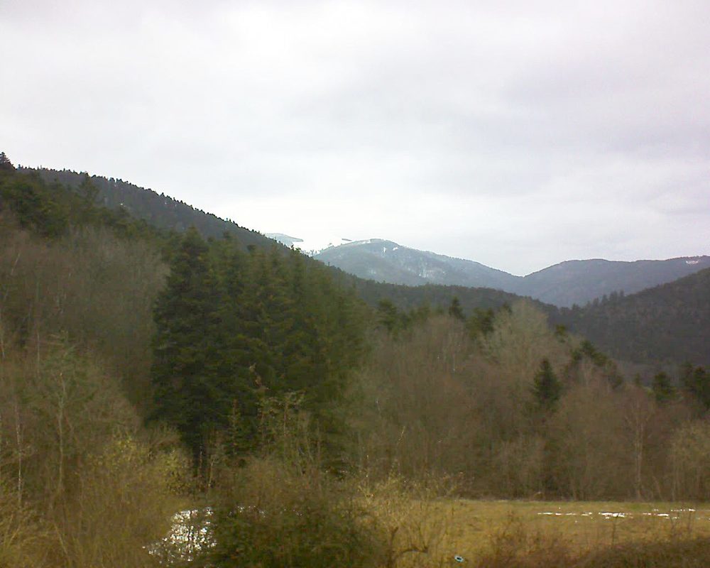 Le petit ballon vu depuis le Domaine Langmatt à Murbach le 22.03.2021 à 12:00 Le petit ballon (Alsace, Vosges) le 22.03.2021 à 12:00