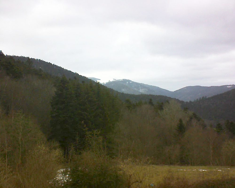 Le petit ballon vu depuis le Domaine Langmatt à Murbach le 22.03.2021 à 13:15 Le petit ballon (Alsace, Vosges) le 22.03.2021 à 13:15