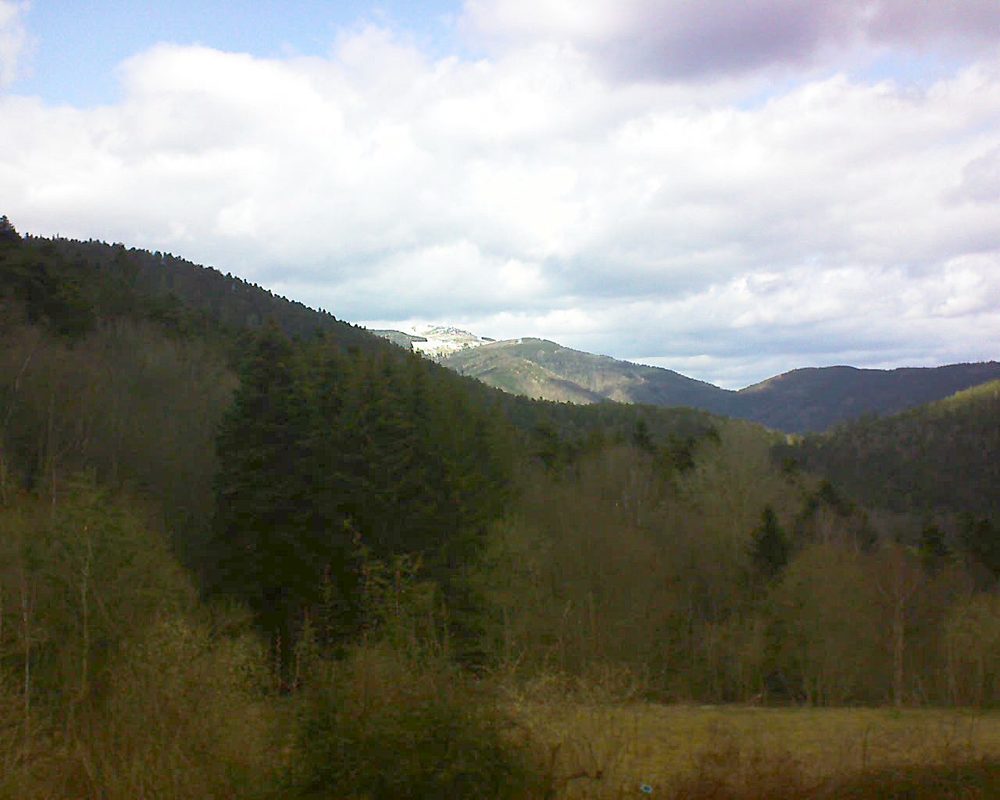 Le petit ballon vu depuis le Domaine Langmatt à Murbach le 27.03.2021 à 13:15 Le petit ballon (Alsace, Vosges) le 27.03.2021 à 13:15
