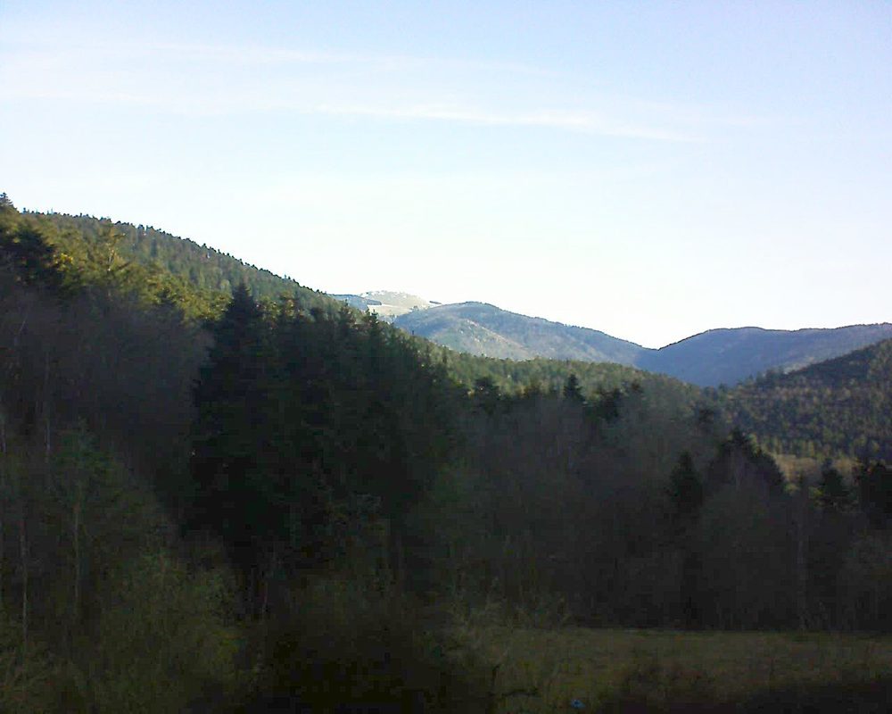 Le petit ballon vu depuis le Domaine Langmatt à Murbach le 29.03.2021 à 09:00 Le petit ballon (Alsace, Vosges) le 29.03.2021 à 09:00