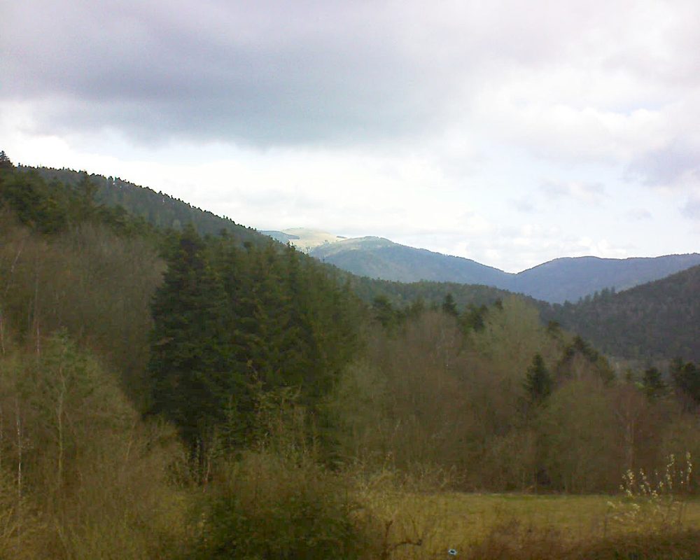 Le petit ballon vu depuis le Domaine Langmatt à Murbach le 03.04.2021 à 09:30 Le petit ballon (Alsace, Vosges) le 03.04.2021 à 09:30