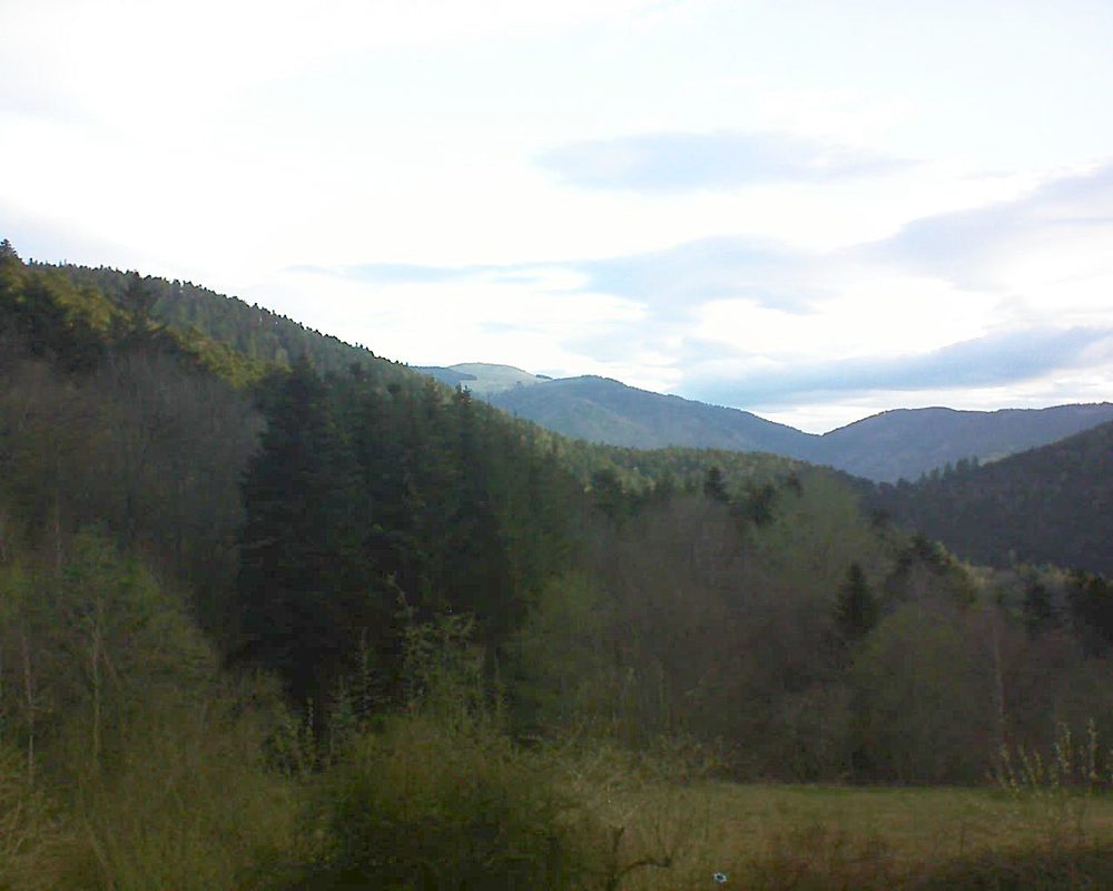 Le petit ballon vu depuis le Domaine Langmatt à Murbach le 11.04.2021 à 07:45 Le petit ballon (Alsace, Vosges) le 11.04.2021 à 07:45