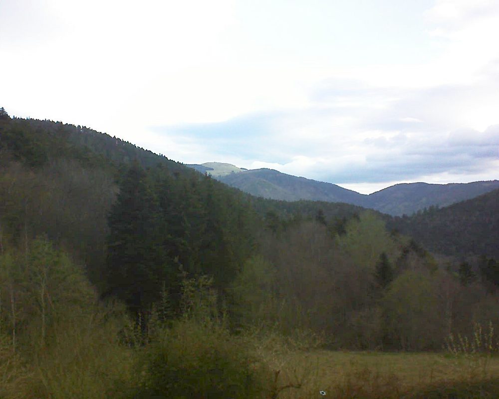 Le petit ballon vu depuis le Domaine Langmatt à Murbach le 11.04.2021 à 08:15 Le petit ballon (Alsace, Vosges) le 11.04.2021 à 08:15