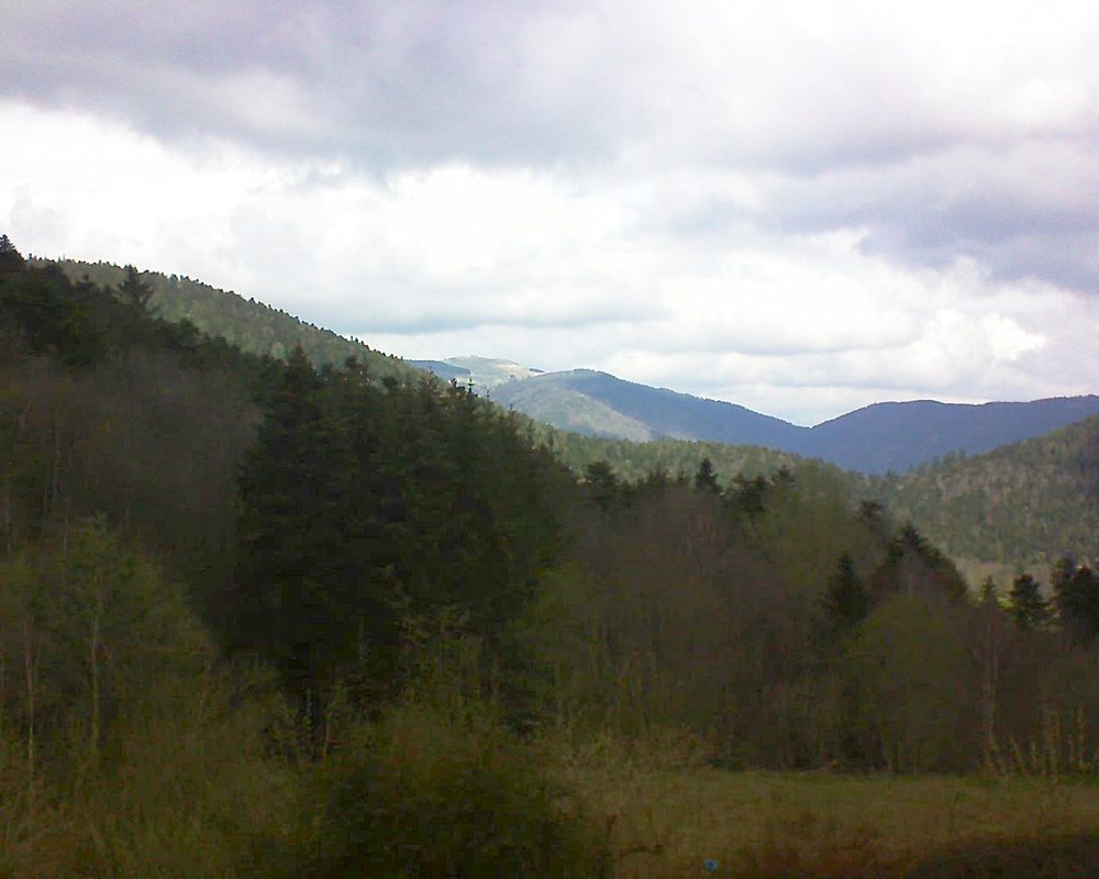 Le petit ballon vu depuis le Domaine Langmatt à Murbach le 16.04.2021 à 12:30 Le petit ballon (Alsace, Vosges) le 16.04.2021 à 12:30