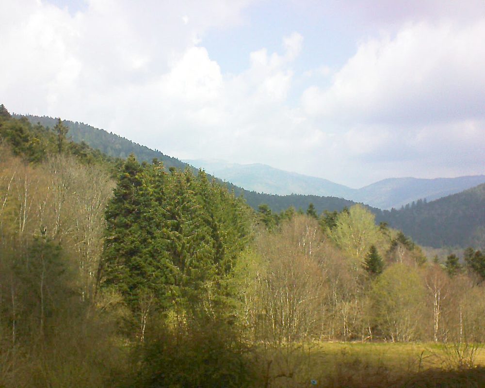 Le petit ballon vu depuis le Domaine Langmatt à Murbach le 20.04.2021 à 12:15 Le petit ballon (Alsace, Vosges) le 20.04.2021 à 12:15