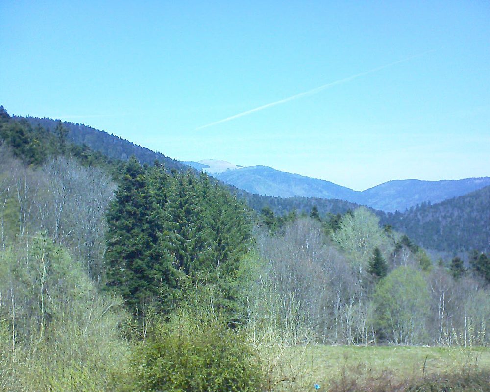 Le petit ballon vu depuis le Domaine Langmatt à Murbach le 24.04.2021 à 13:15 Le petit ballon (Alsace, Vosges) le 24.04.2021 à 13:15