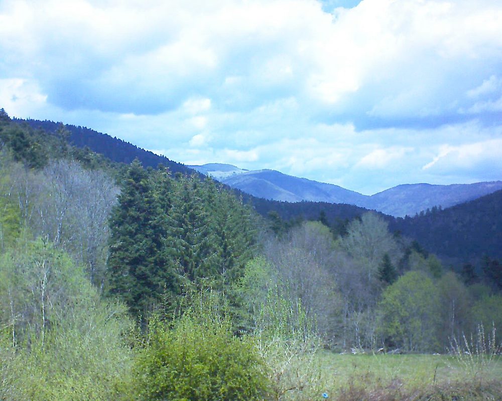 Le petit ballon vu depuis le Domaine Langmatt à Murbach le 03.05.2021 à 13:15 Le petit ballon (Alsace, Vosges) le 03.05.2021 à 13:15