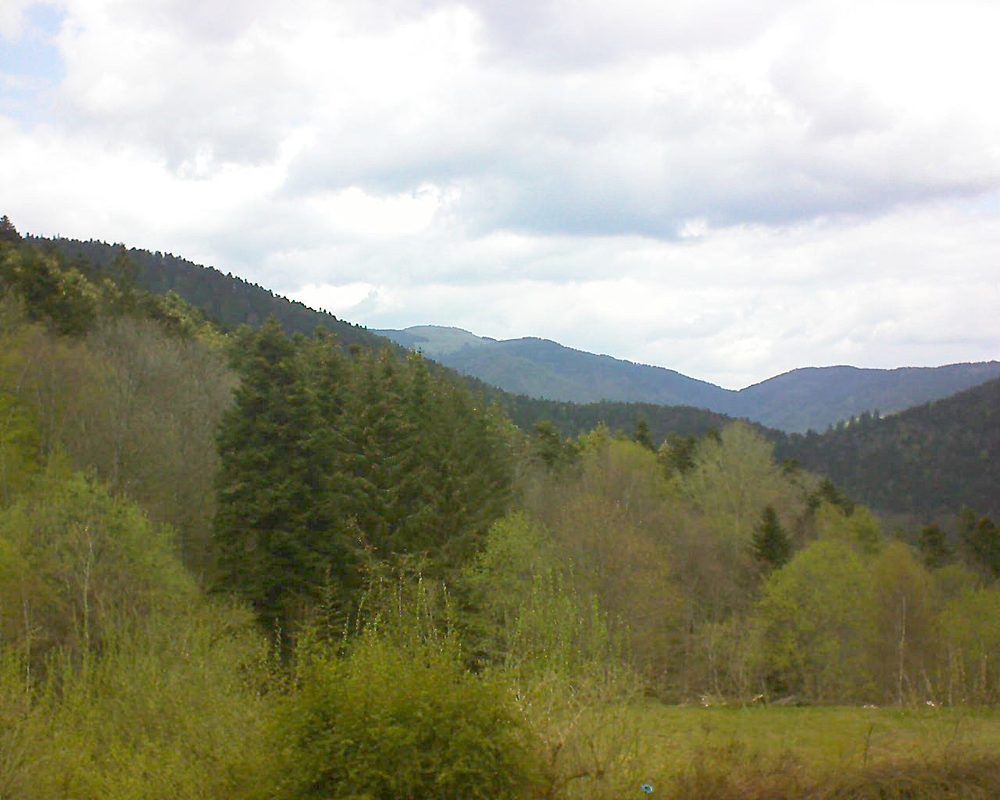 Le petit ballon vu depuis le Domaine Langmatt à Murbach le 03.05.2021 à 13:30 Le petit ballon (Alsace, Vosges) le 03.05.2021 à 13:30