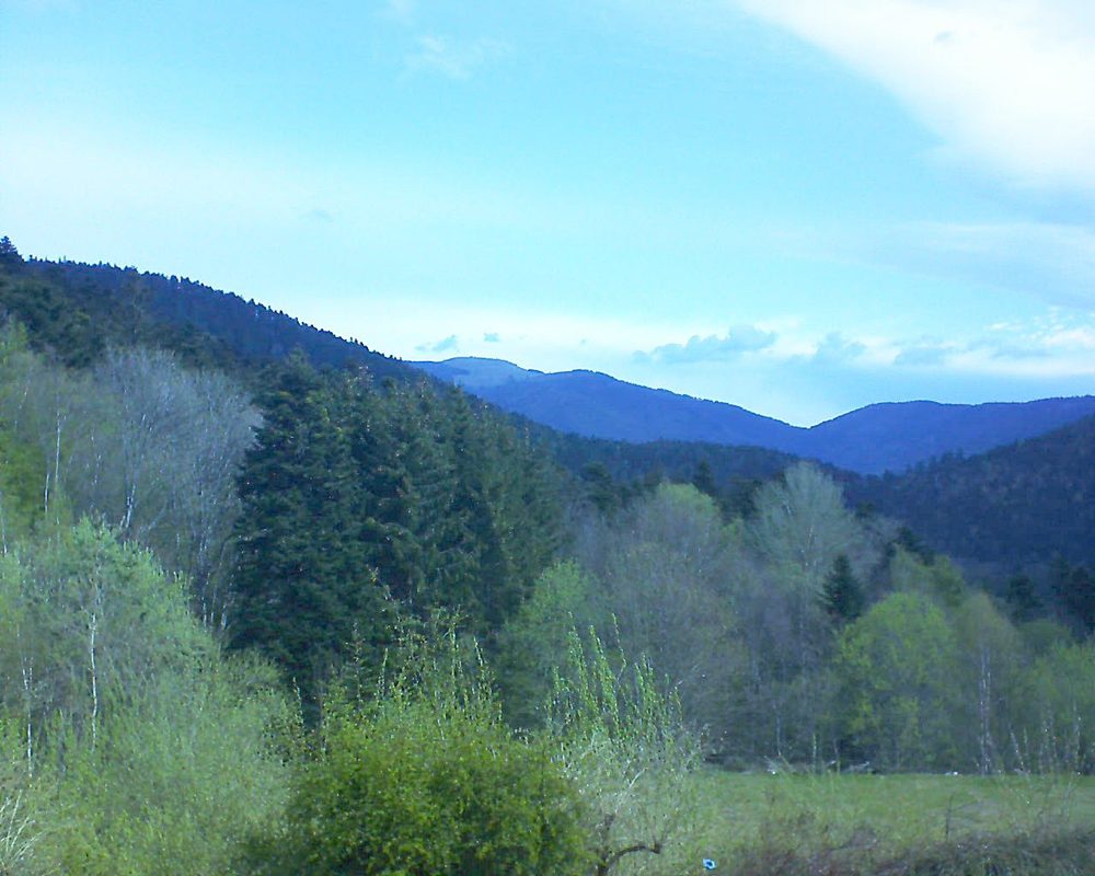 Le petit ballon vu depuis le Domaine Langmatt à Murbach le 04.05.2021 à 10:15 Le petit ballon (Alsace, Vosges) le 04.05.2021 à 10:15