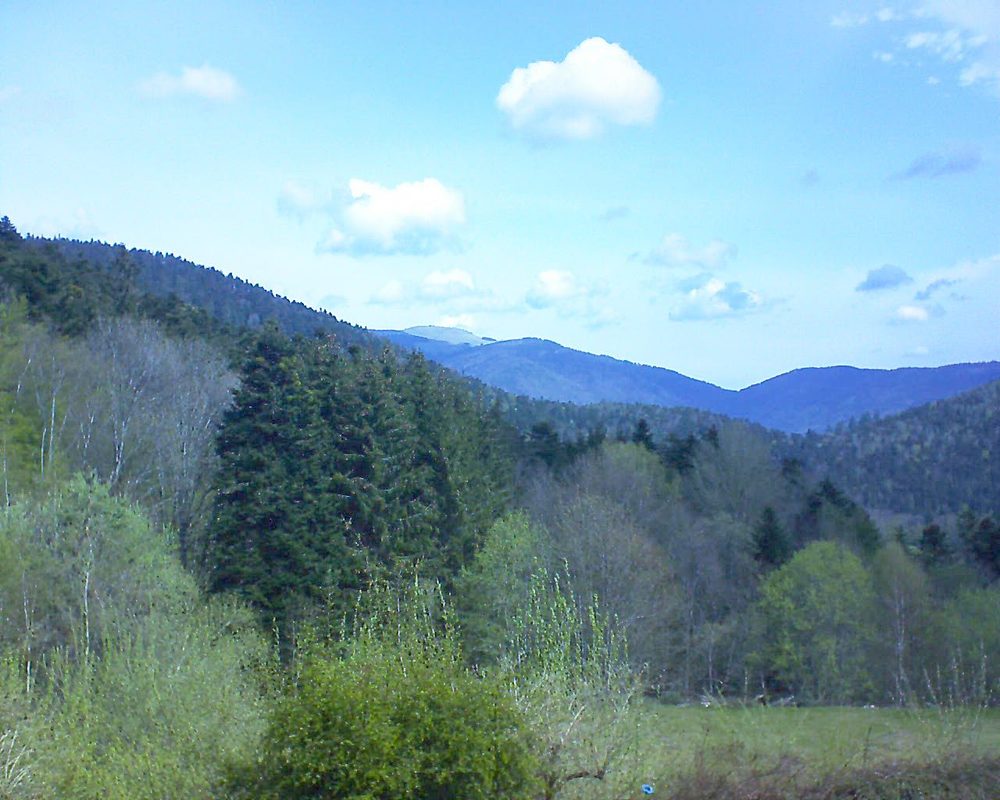 Le petit ballon vu depuis le Domaine Langmatt à Murbach le 04.05.2021 à 11:15 Le petit ballon (Alsace, Vosges) le 04.05.2021 à 11:15