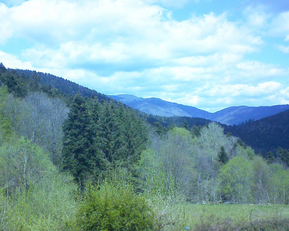 Le petit ballon vu depuis le Domaine Langmatt à Murbach le 07.05.2021 à 13:15 Le petit ballon (Alsace, Vosges) le 07.05.2021 à 13:15