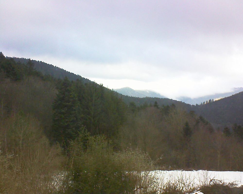 Le petit ballon vu depuis le Domaine Langmatt à Murbach le 18.01.2022 à 09:45 Le petit ballon (Alsace, Vosges) le 18.01.2022 à 09:45