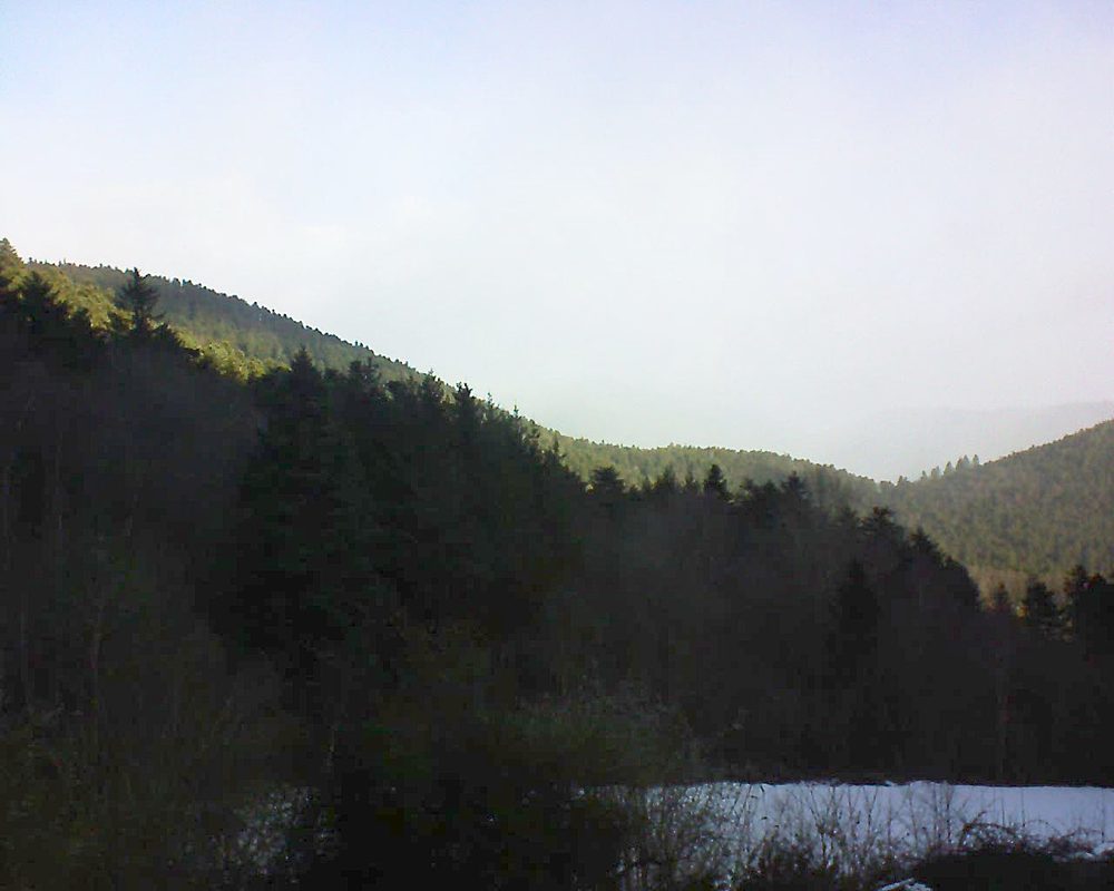Le petit ballon vu depuis le Domaine Langmatt à Murbach le 20.01.2022 à 10:15 Le petit ballon (Alsace, Vosges) le 20.01.2022 à 10:15