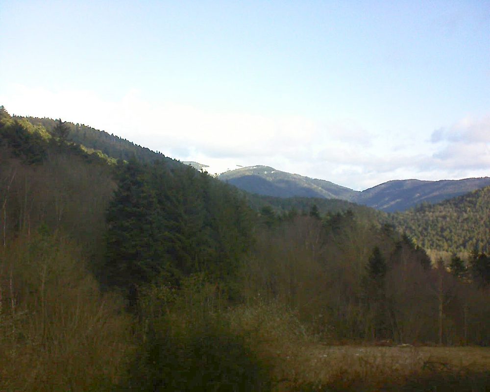 Le petit ballon vu depuis le Domaine Langmatt à Murbach le 07.02.2022 à 09:30 Le petit ballon (Alsace, Vosges) le 07.02.2022 à 09:30