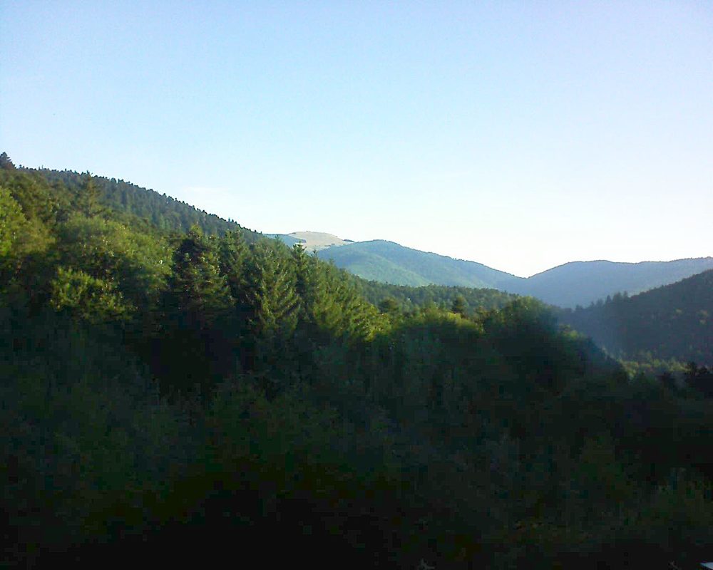 Le petit ballon vu depuis le Domaine Langmatt à Murbach le 01.08.2022 à 07:45 Le petit ballon (Alsace, Vosges) le 01.08.2022 à 07:45