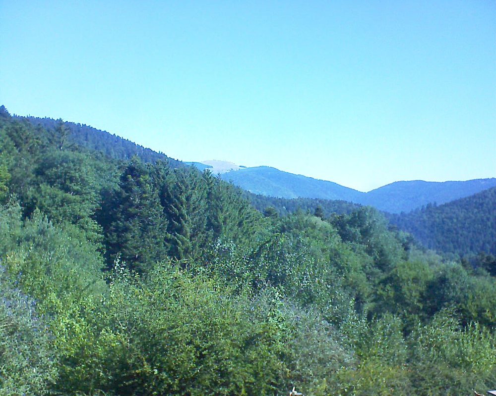 Le petit ballon vu depuis le Domaine Langmatt à Murbach le 10.08.2022 à 10:15 Le petit ballon (Alsace, Vosges) le 10.08.2022 à 10:15