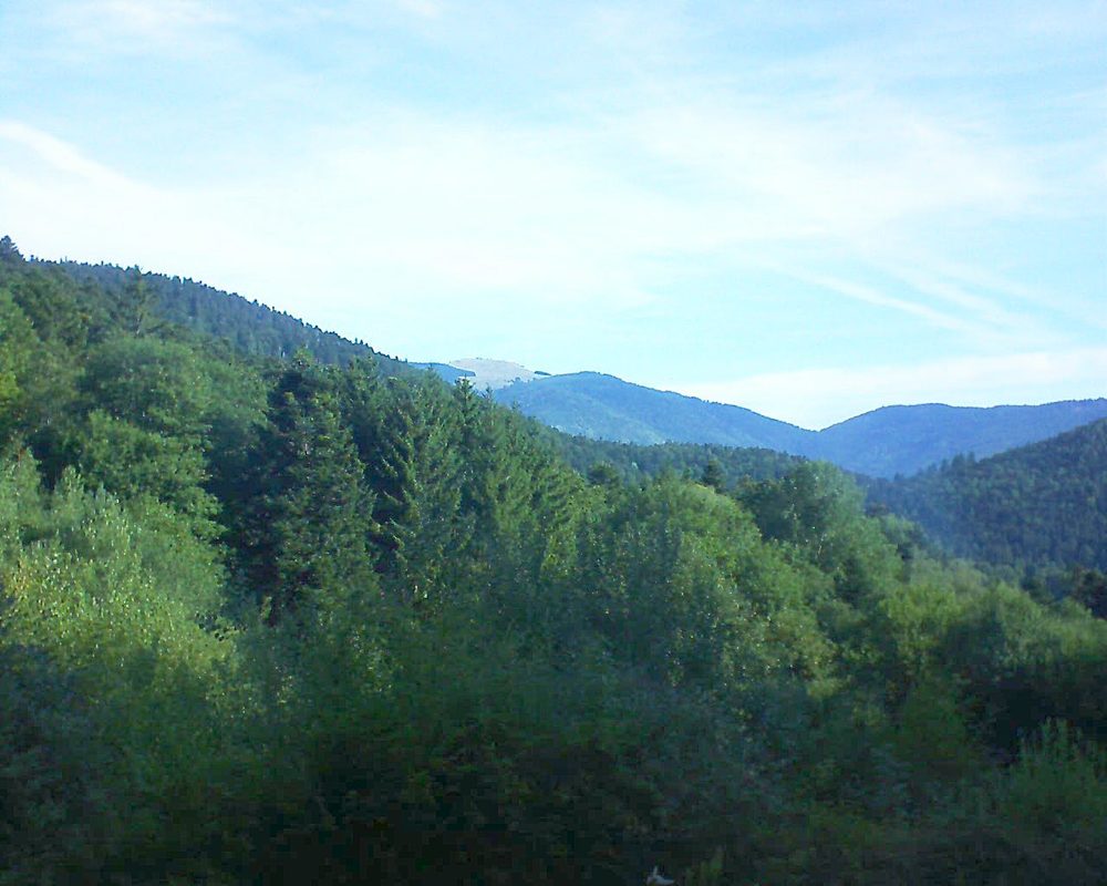 Le petit ballon vu depuis le Domaine Langmatt à Murbach le 14.08.2022 à 09:15 Le petit ballon (Alsace, Vosges) le 14.08.2022 à 09:15