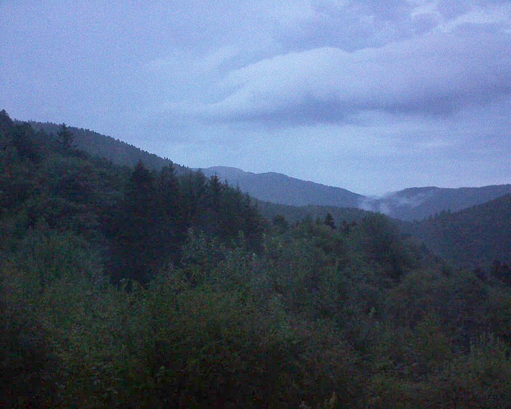 Le petit ballon vu depuis le Domaine Langmatt à Murbach le 17.08.2022 à 06:30 Le petit ballon (Alsace, Vosges) le 17.08.2022 à 06:30