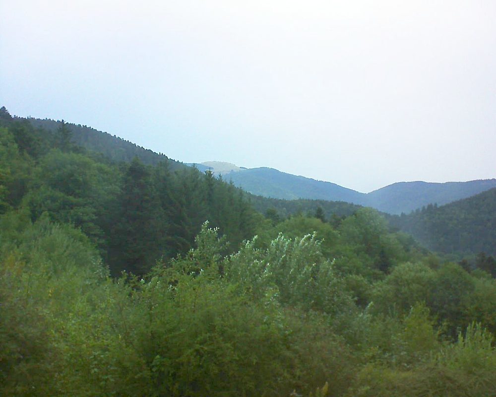 Le petit ballon vu depuis le Domaine Langmatt à Murbach le 17.08.2022 à 07:30 Le petit ballon (Alsace, Vosges) le 17.08.2022 à 07:30