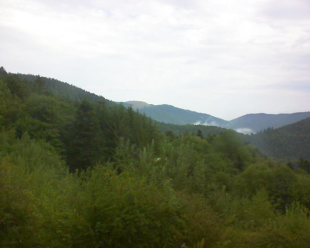 Le petit ballon vu depuis le Domaine Langmatt à Murbach le 17.08.2022 à 09:15 Le petit ballon (Alsace, Vosges) le 17.08.2022 à 09:15
