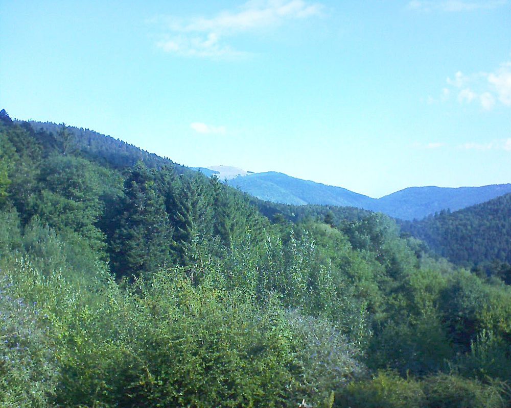 Le petit ballon vu depuis le Domaine Langmatt à Murbach le 22.08.2022 à 10:00 Le petit ballon (Alsace, Vosges) le 22.08.2022 à 10:00