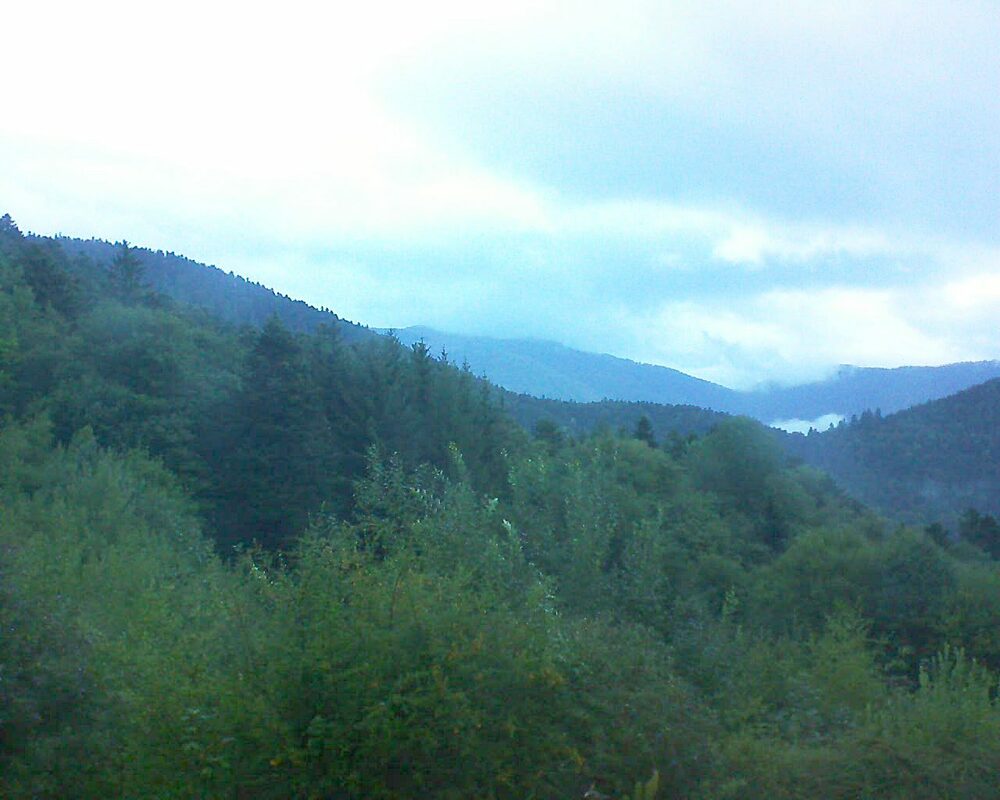 Le petit ballon vu depuis le Domaine Langmatt à Murbach le 31.08.2022 à 07:00 Le petit ballon (Alsace, Vosges) le 31.08.2022 à 07:00