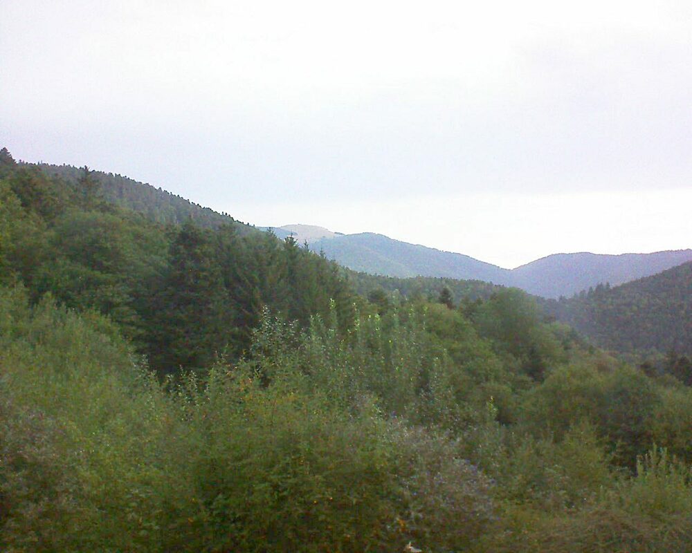 Le petit ballon vu depuis le Domaine Langmatt à Murbach le 06.09.2022 à 07:00 Le petit ballon (Alsace, Vosges) le 06.09.2022 à 07:00