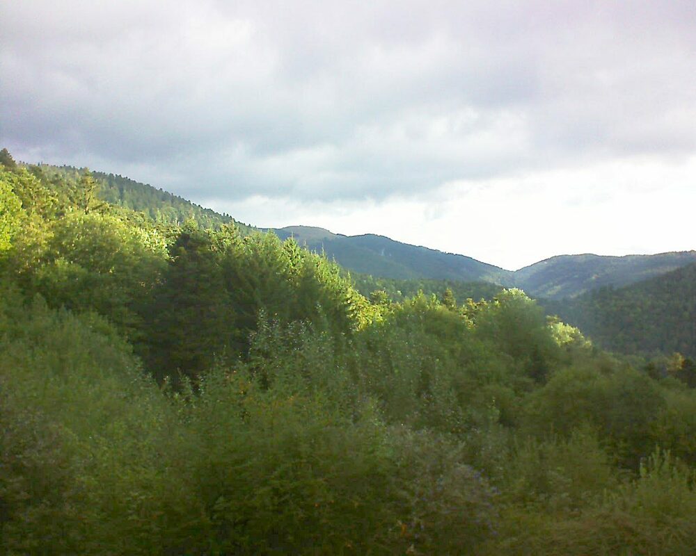 Le petit ballon vu depuis le Domaine Langmatt à Murbach le 08.09.2022 à 09:15 Le petit ballon (Alsace, Vosges) le 08.09.2022 à 09:15