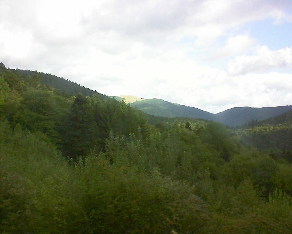 Le petit ballon vu depuis le Domaine Langmatt à Murbach le 09.09.2022 à 09:15 Le petit ballon (Alsace, Vosges) le 09.09.2022 à 09:15