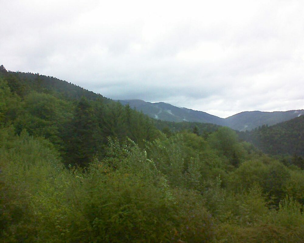 Le petit ballon vu depuis le Domaine Langmatt à Murbach le 10.09.2022 à 08:15 Le petit ballon (Alsace, Vosges) le 10.09.2022 à 08:15