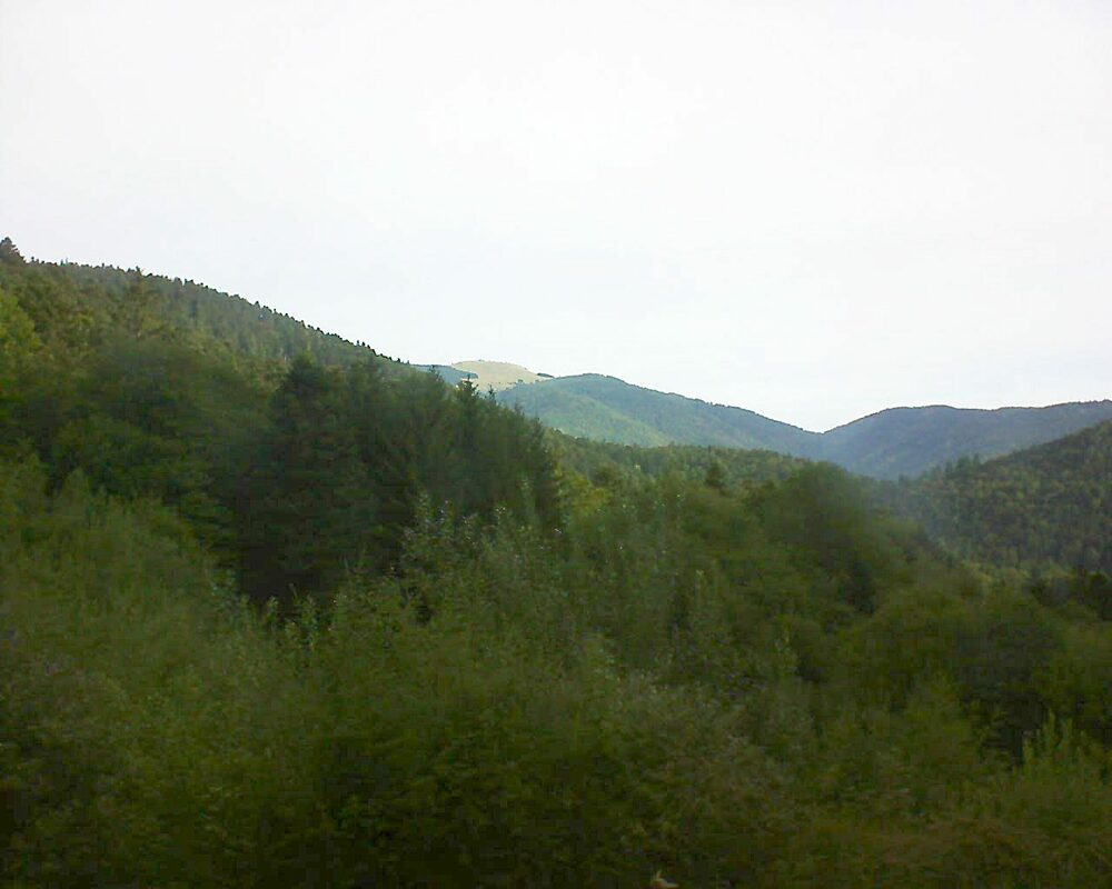 Le petit ballon vu depuis le Domaine Langmatt à Murbach le 13.09.2022 à 09:15 Le petit ballon (Alsace, Vosges) le 13.09.2022 à 09:15