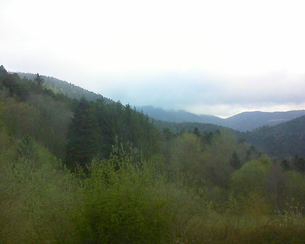 Le petit ballon vu depuis le Domaine Langmatt à Murbach le 26.04.2023 à 07:15 Le petit ballon (Alsace, Vosges) le 26.04.2023 à 07:15