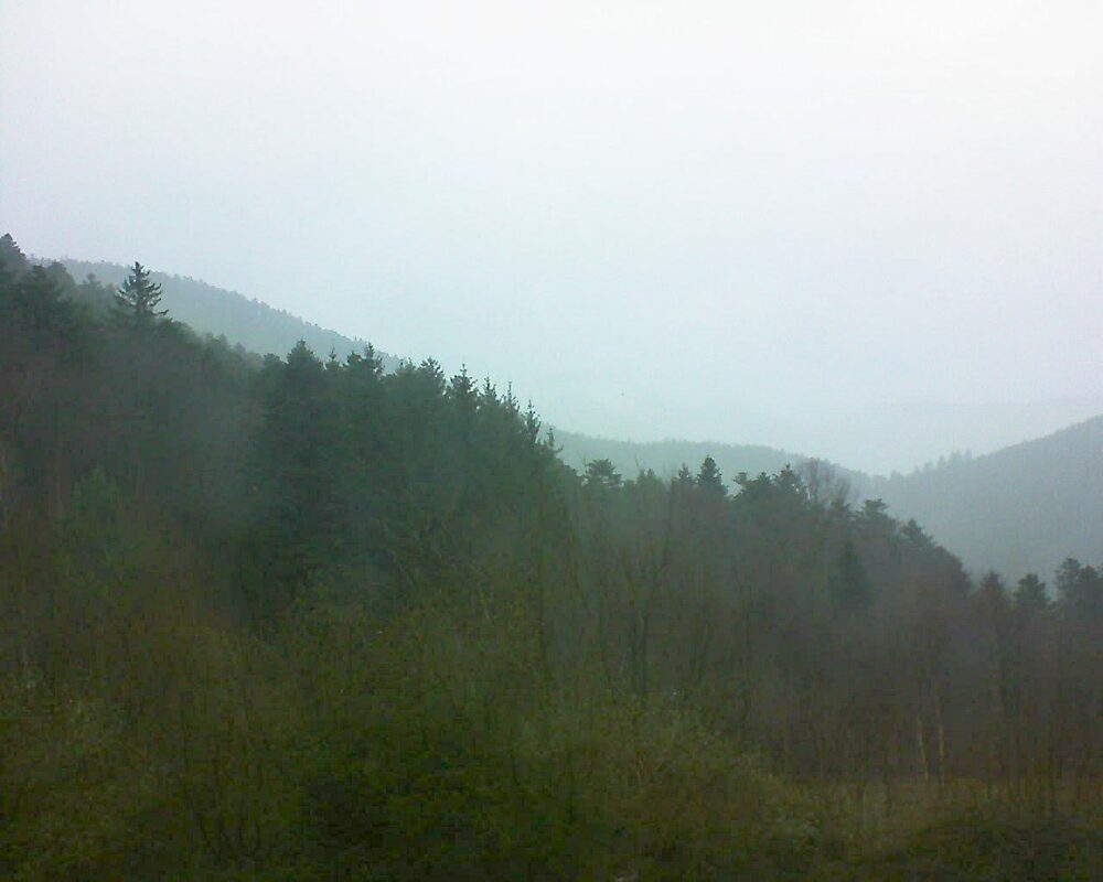 Le petit ballon vu depuis le Domaine Langmatt à Murbach le 23.12.2023 à 15:30 Le petit ballon (Alsace, Vosges) le 23.12.2023 à 15:30