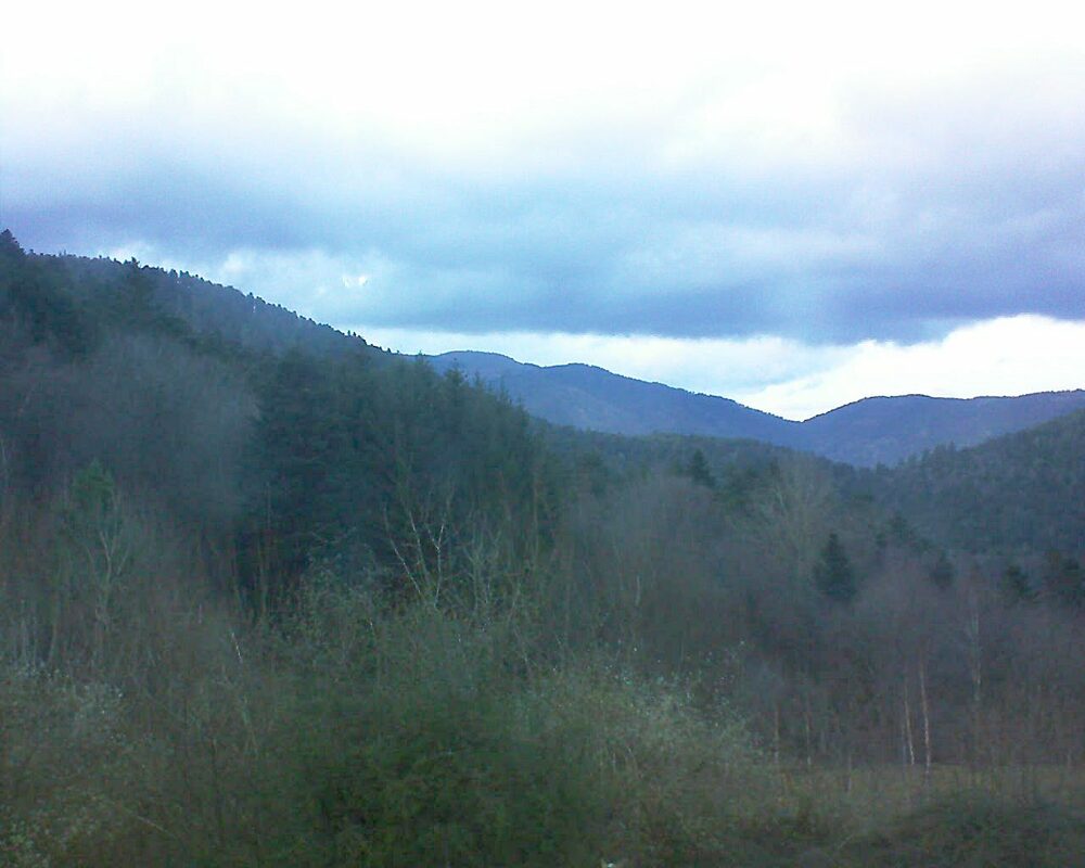 Le petit ballon vu depuis le Domaine Langmatt à Murbach le 29.12.2023 à 16:30 Le petit ballon (Alsace, Vosges) le 29.12.2023 à 16:30