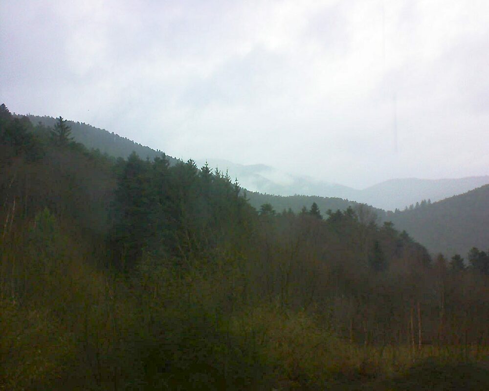 Le petit ballon vu depuis le Domaine Langmatt à Murbach le 26.01.2024 à 14:30 Le petit ballon (Alsace, Vosges) le 26.01.2024 à 14:30