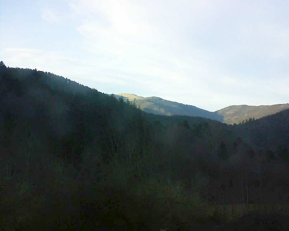 Le petit ballon vu depuis le Domaine Langmatt à Murbach le 29.01.2024 à 16:30 Le petit ballon (Alsace, Vosges) le 29.01.2024 à 16:30