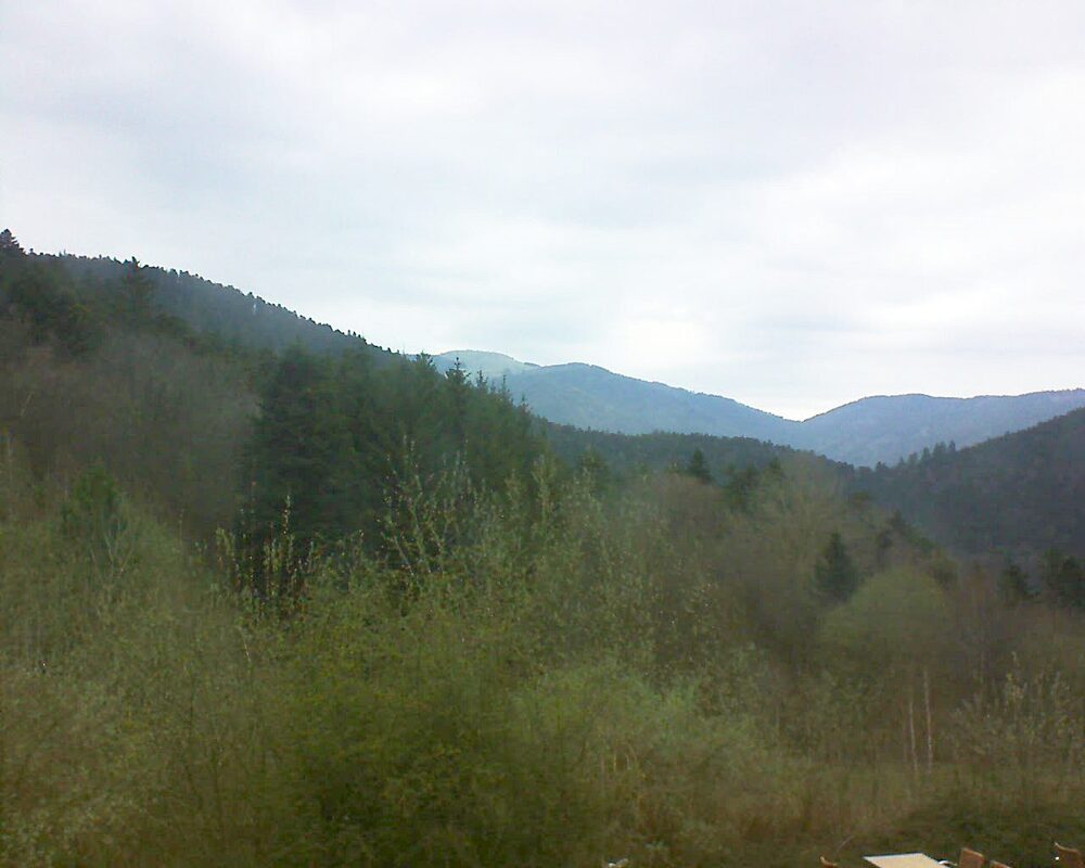 Le petit ballon vu depuis le Domaine Langmatt à Murbach le 27.03.2024 à 07:45 Le petit ballon (Alsace, Vosges) le 27.03.2024 à 07:45