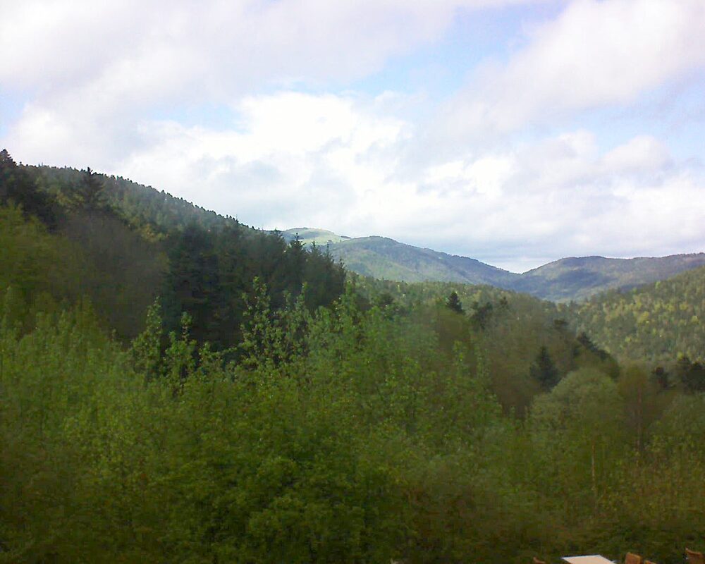 Le petit ballon vu depuis le Domaine Langmatt à Murbach le 16.04.2024 à 15:30 Le petit ballon (Alsace, Vosges) le 16.04.2024 à 15:30
