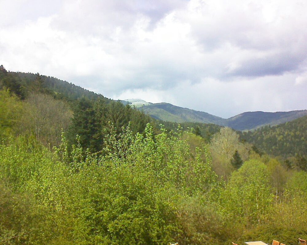 Le petit ballon vu depuis le Domaine Langmatt à Murbach le 17.04.2024 à 15:00 Le petit ballon (Alsace, Vosges) le 17.04.2024 à 15:00