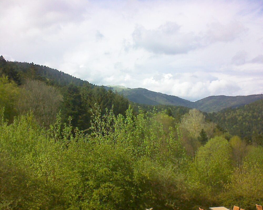 Le petit ballon vu depuis le Domaine Langmatt à Murbach le 17.04.2024 à 16:45 Le petit ballon (Alsace, Vosges) le 17.04.2024 à 16:45