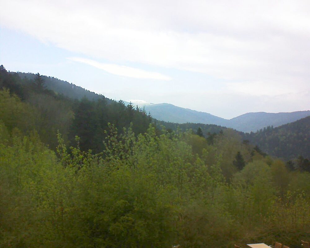 Le petit ballon vu depuis le Domaine Langmatt à Murbach le 24.04.2024 à 10:15 Le petit ballon (Alsace, Vosges) le 24.04.2024 à 10:15