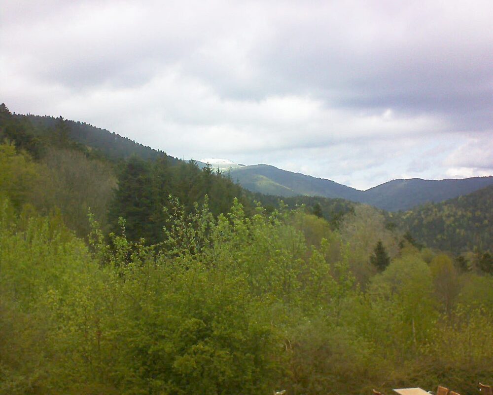 Le petit ballon vu depuis le Domaine Langmatt à Murbach le 24.04.2024 à 14:00 Le petit ballon (Alsace, Vosges) le 24.04.2024 à 14:00