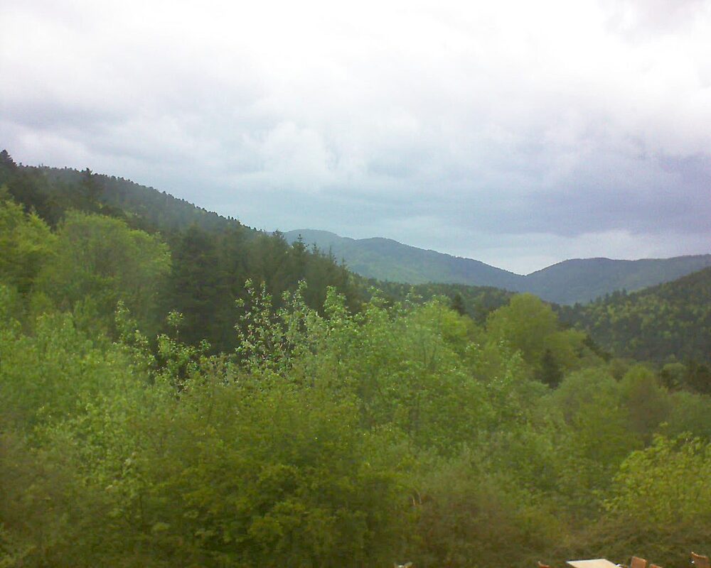 Le petit ballon vu depuis le Domaine Langmatt à Murbach le 07.05.2024 à 16:00 Le petit ballon (Alsace, Vosges) le 07.05.2024 à 16:00