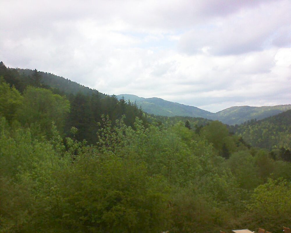 Le petit ballon vu depuis le Domaine Langmatt à Murbach le 08.05.2024 à 15:30 Le petit ballon (Alsace, Vosges) le 08.05.2024 à 15:30