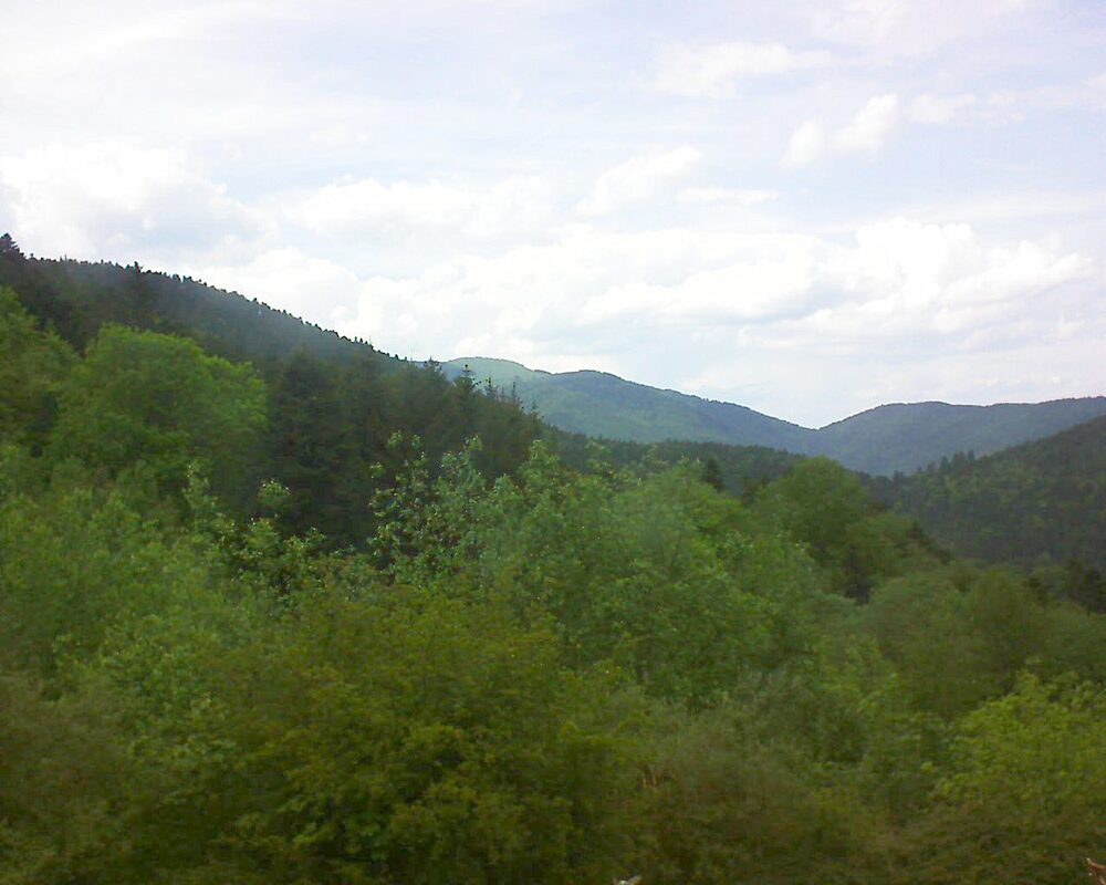 Le petit ballon vu depuis le Domaine Langmatt à Murbach le 12.05.2024 à 16:45 Le petit ballon (Alsace, Vosges) le 12.05.2024 à 16:45