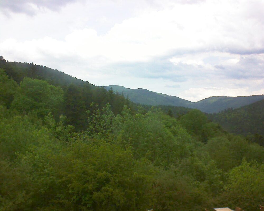 Le petit ballon vu depuis le Domaine Langmatt à Murbach le 14.05.2024 à 15:30 Le petit ballon (Alsace, Vosges) le 14.05.2024 à 15:30