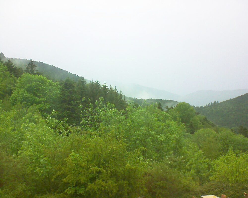 Le petit ballon vu depuis le Domaine Langmatt à Murbach le 16.05.2024 à 17:00 Le petit ballon (Alsace, Vosges) le 16.05.2024 à 17:00