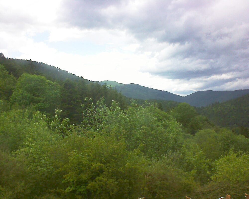 Le petit ballon vu depuis le Domaine Langmatt à Murbach le 18.05.2024 à 15:30 Le petit ballon (Alsace, Vosges) le 18.05.2024 à 15:30